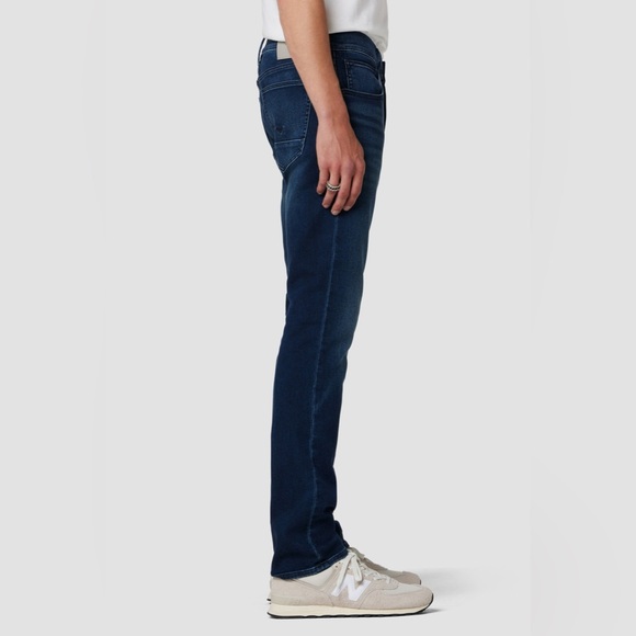 Mens Hudson Blake Slim Straight Premium Italian Fabric Size 38 Dark Wash - Picture 2 of 6